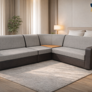 Furo Furniture L shape sofa with built-in corner table